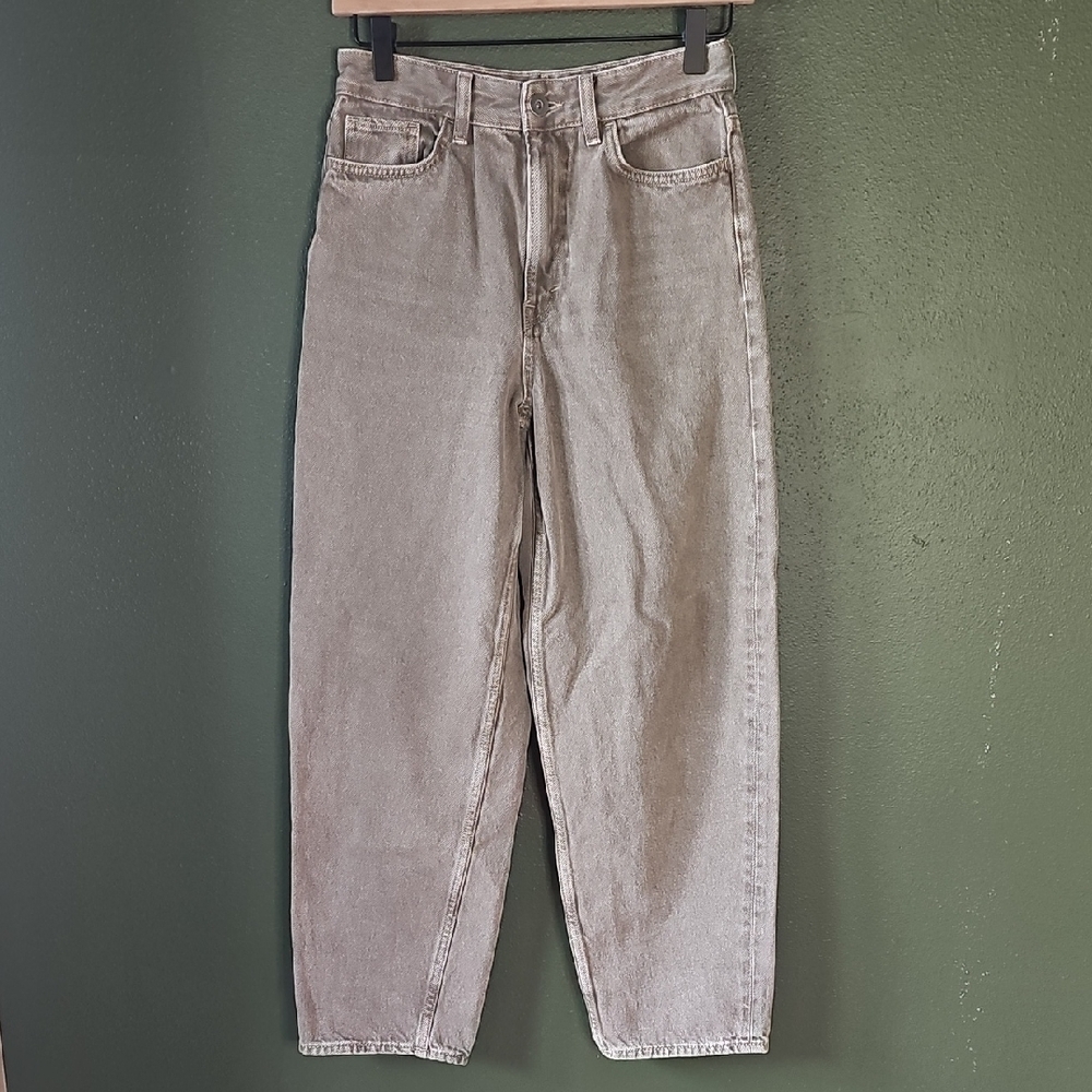 COS High Rise Women Jeans in Light Gray
